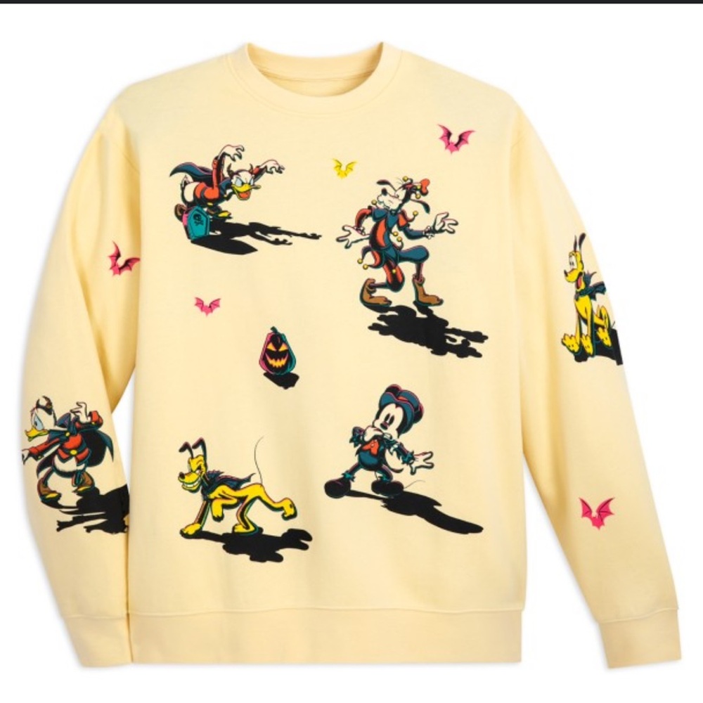 DISNEY Mickey Mouse and Friends Halloween pullover sweatshirt XS: NWT